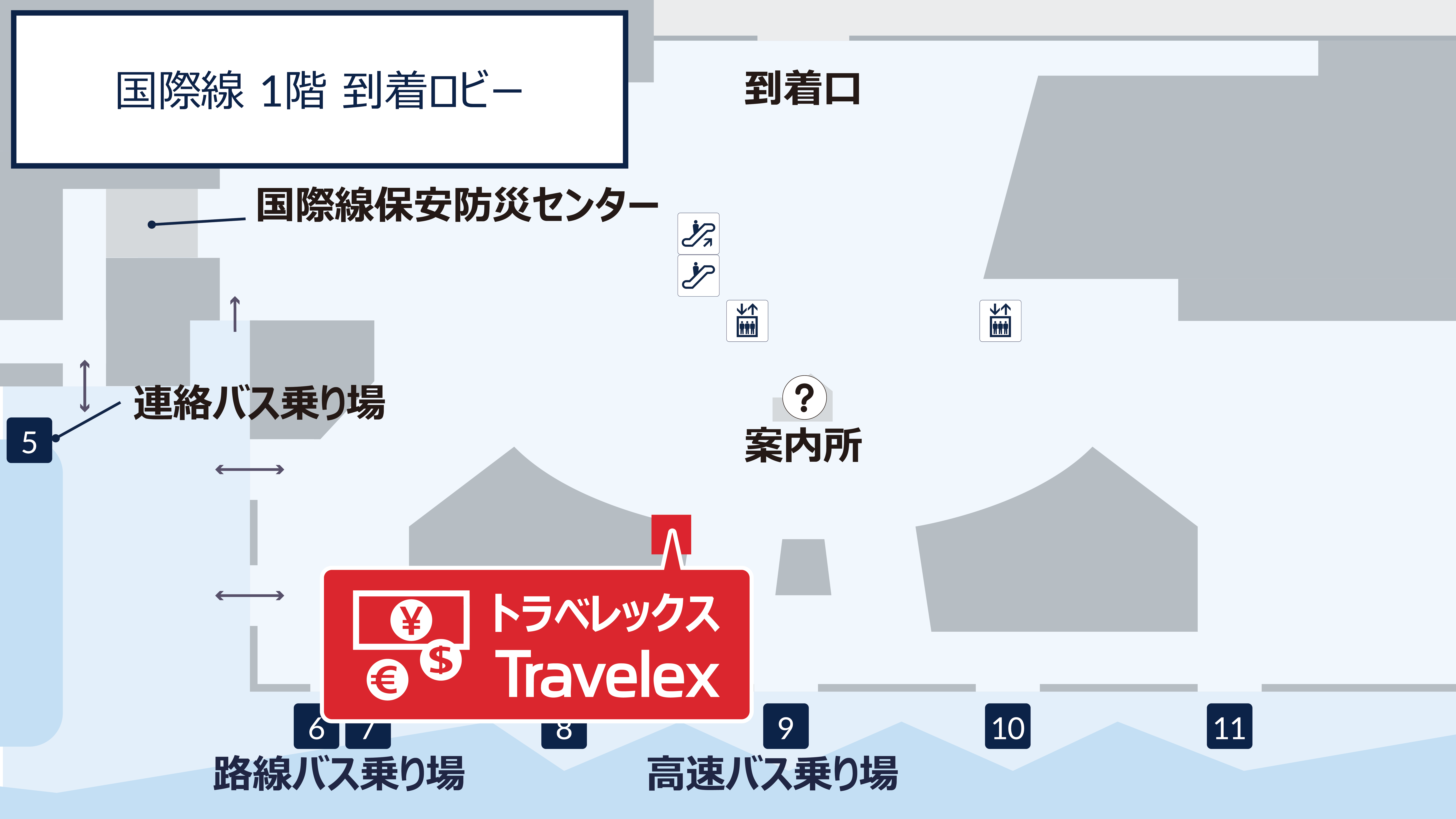 トラベレックス那覇空港国際線出発ロビー店の地図